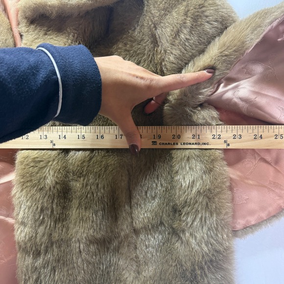 Vintage Regina Glenara by Glenoit Faux Fur Jacket Cape Shawl Collar USA Made S/M - Picture 7 of 8